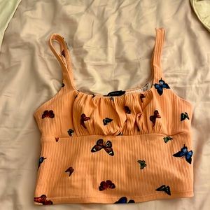 butterfly tank top, Light pink, Size Large, From Forever 21